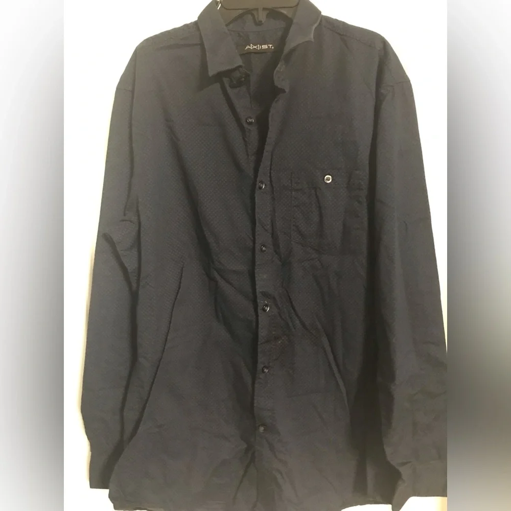 2 pcs MENS  HAGGAR & AXIST long-sleeved dress shirt used very good condition - Picture 8 of 14